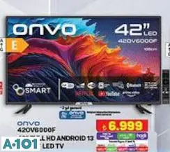 ONVO 42OV6000F 42 İNÇ FULL HD ANDROİD 13 SMART LED TV AKILLI TELEVİZYON